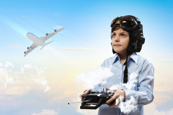 Little boy in pilot's hat - Foto, Imagen