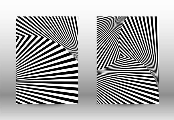  Conjunto de patrones abstractos con líneas distorsionadas. - Foto, Imagen