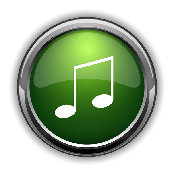 Музыкальный символ. Кнопка музыкального сайта на белом фоне
 - Фото, изображение
