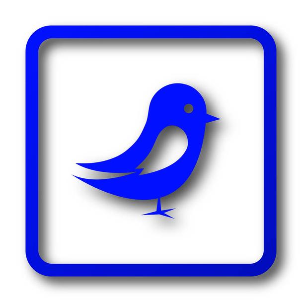 Εικονίδιο πτηνών. Πουλί ιστοσελίδα κουμπί σε λευκό φόντο. - Φωτογραφία, εικόνα