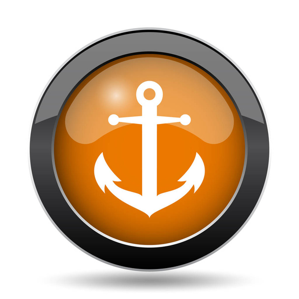 Anchor icon. Anchor website button on white background - Photo, Image