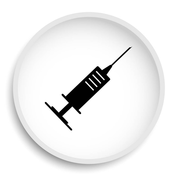 Syringe icon. Internet button on white background - Photo, Image