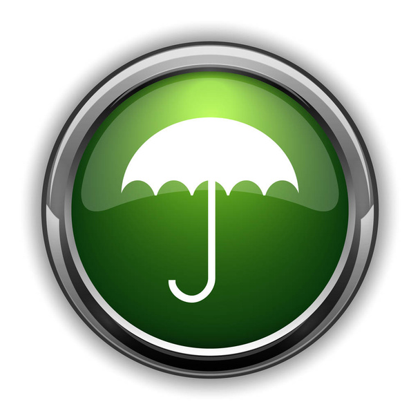 Esernyő ikonra. Esernyő honlap gomb fehér háttér - Fotó, kép
