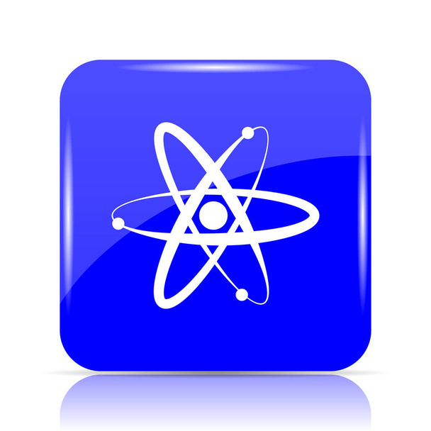 Icône Atomes, bouton bleu du site sur fond blanc
 - Photo, image
