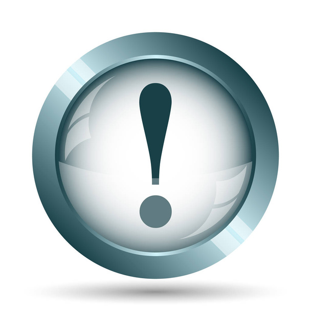 Attention icon. Internet button on white background. - Photo, Image