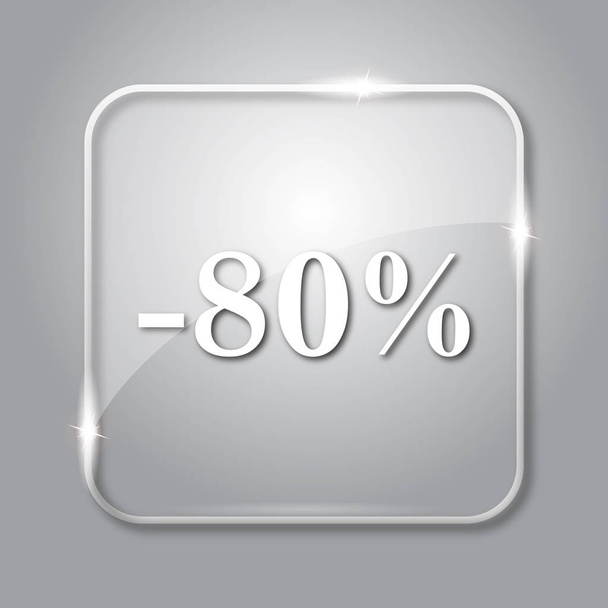 ikona 80 % slevu - Fotografie, Obrázek