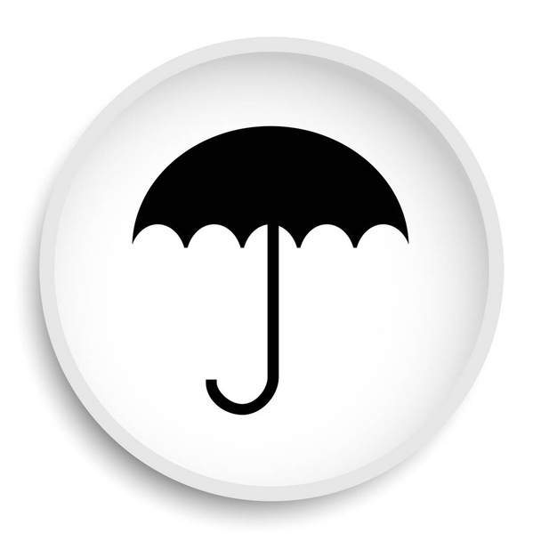 傘のアイコン。白い背景のウェブサイトのボタンを傘.  - 写真・画像