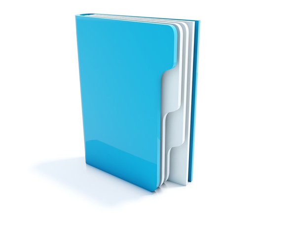 Blue notebook icon - Foto, imagen