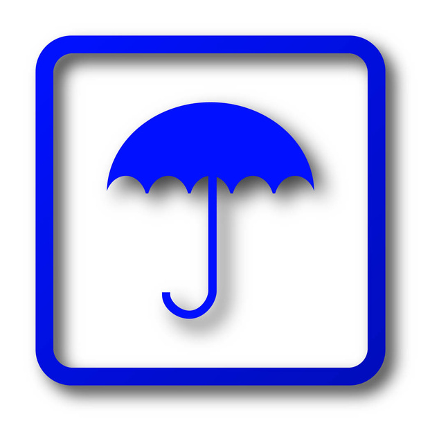傘のアイコン。白い背景のウェブサイトのボタンを傘. - 写真・画像