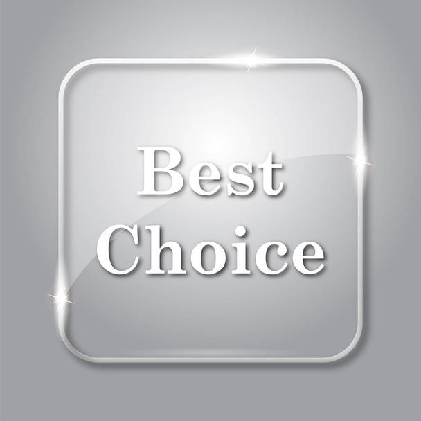 Beste keuze pictogram. Internet-knop transparant op grijze achtergrond - Foto, afbeelding