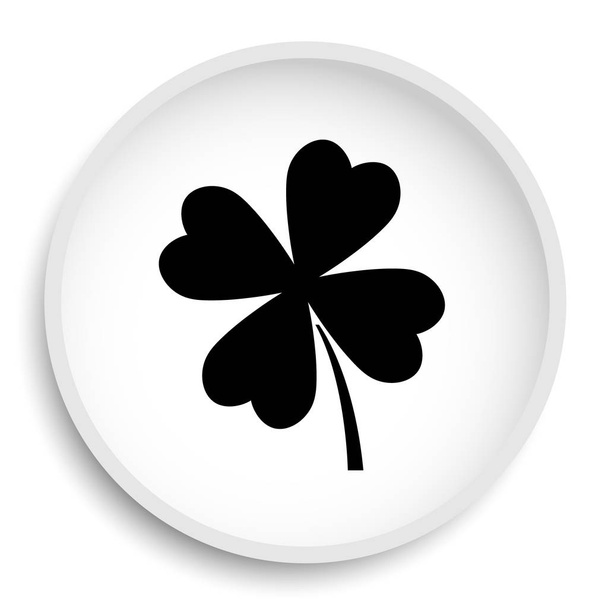 Clover icon. Clover website button on white background. - Photo, Image