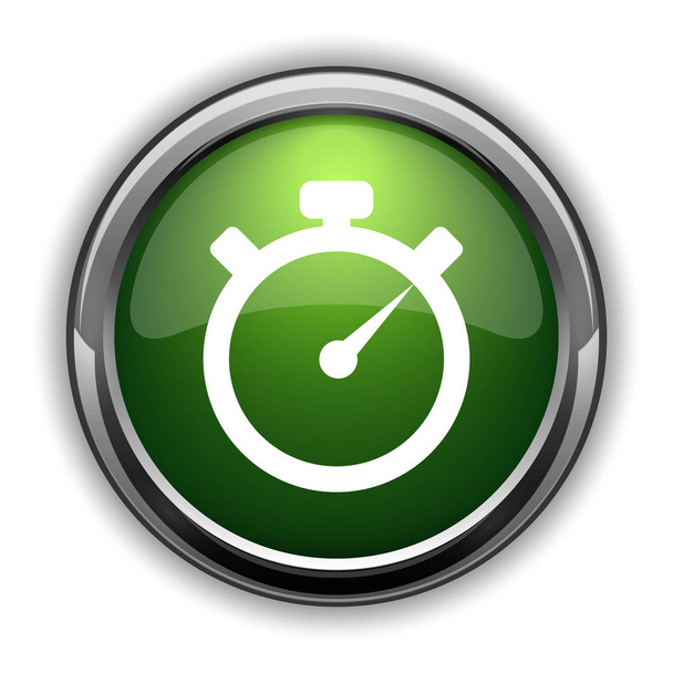 Timer-Symbol. Timer Website-Taste auf weißem Hintergrund - Foto, Bild
