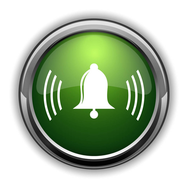 Εικονιδίου κουδουνιού. Κουδούνι ιστοσελίδα κουμπί σε λευκό φόντο - Φωτογραφία, εικόνα