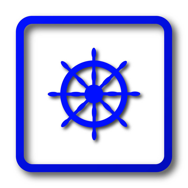 Значок морського колеса. Кнопка веб-сайту морського колеса на білому тлі
. - Фото, зображення