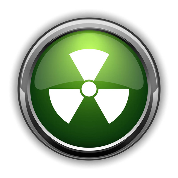 放射線のアイコン。白い背景のウェブサイトのボタンを放射 - 写真・画像