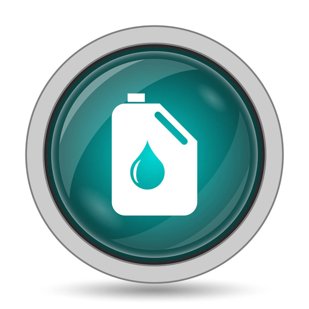 Icono de lata de aceite, botón del sitio web sobre fondo blanco
 - Foto, Imagen