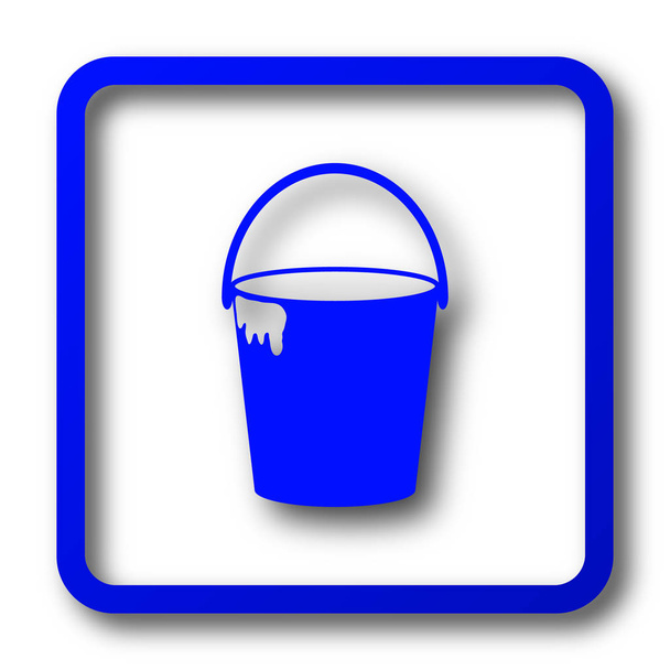 Bucket icon. Bucket website button on white background. - Photo, Image