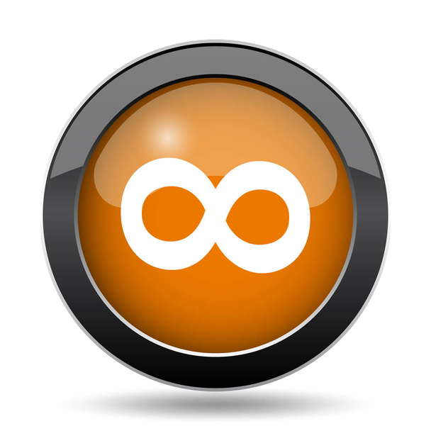 Infinity sign icon. Infinity sign website button on white background - Foto, Imagen