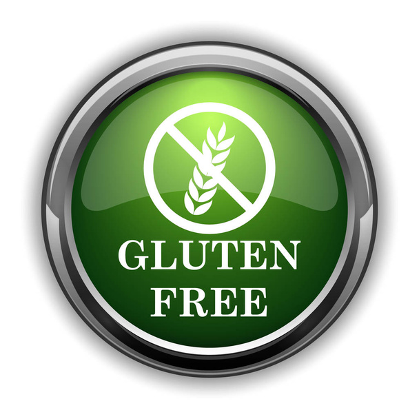 Glutén free ikonra. Glutén free website gomb fehér háttér - Fotó, kép