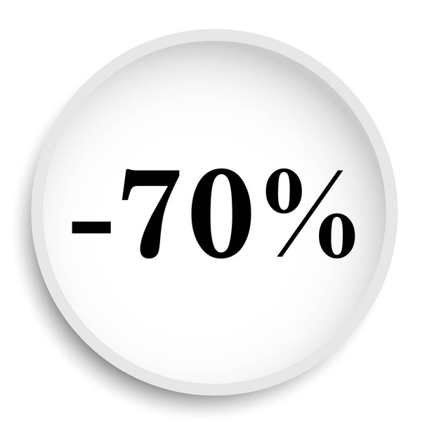 70 percent discount icon. 70 percent discount website button on white background. - Photo, Image