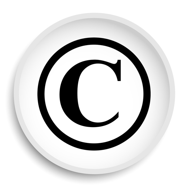 Іконка авторського права. Кнопка веб-сайту авторського права на білому тлі
.  - Фото, зображення