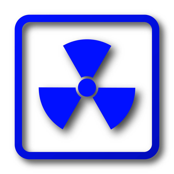 Ícone de radiação. Radiação botão site no fundo branco
. - Foto, Imagem