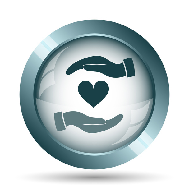 Hands holding heart icon - Photo, Image