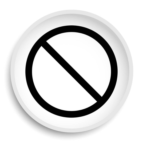 Icono prohibido. Sitio web prohibido botón sobre fondo blanco
. - Foto, Imagen