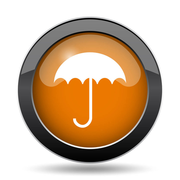 傘のアイコン。白い背景のウェブサイトのボタンを傘 - 写真・画像