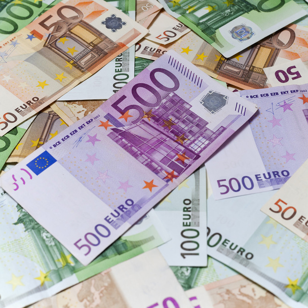 Background image of Euro banknotes - Foto, Imagen