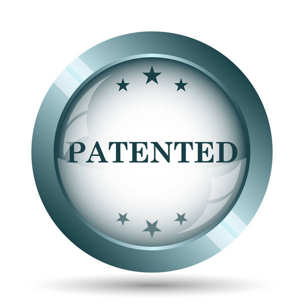 Patentiertes Symbol. Internet-Taste auf weißem Hintergrund. - Foto, Bild