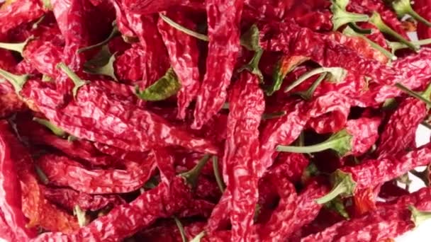 getrocknete rote Chilischoten aus Kalabrien zum Kochen - Filmmaterial, Video