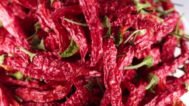 Calabrian dried red chillies for cooking - Footage, Video