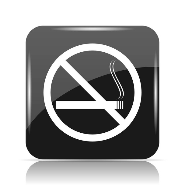 Κανένα εικονίδιο κάπνισμα. Κουμπί Internet σε άσπρο φόντο - Φωτογραφία, εικόνα