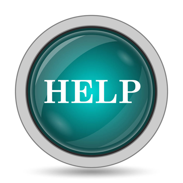 Hilfe-Symbol, Website-Taste auf weißem Hintergrund - Foto, Bild
