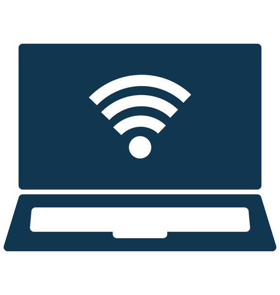 Uso de iconos vectoriales aislados Wifi para portátiles para viajes y viajes
 - Vector, Imagen