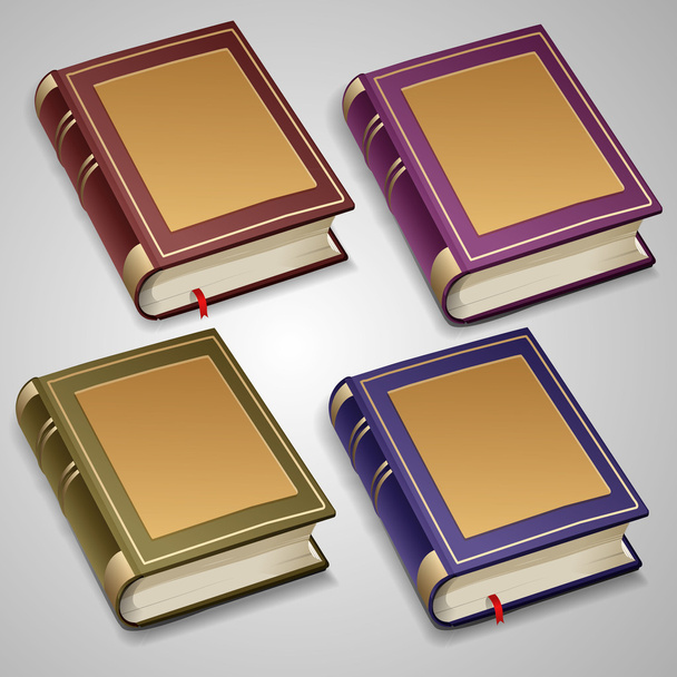 Vector set of old books - Vector, Image