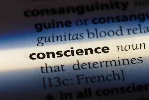 palavra de consciência em um dicionário. conceito de consciência
 - Foto, Imagem