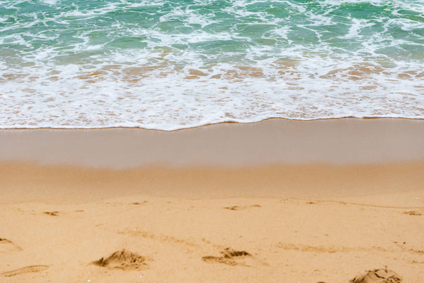soft wave of an ocean on a sandy beach - Photo, Image