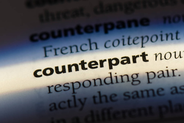 counterpart word in a dictionary. counterpart concept - Photo, Image