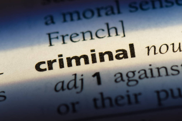 単語を辞書で刑事。犯罪の概念 - 写真・画像