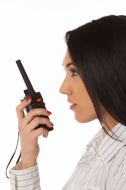 Business woman on the walkie-talkie - Foto, imagen