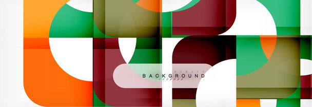 Geometric squares abstract banner. Vector illustration for business brochure or flyer, presentation and web design layout - Vector, Image