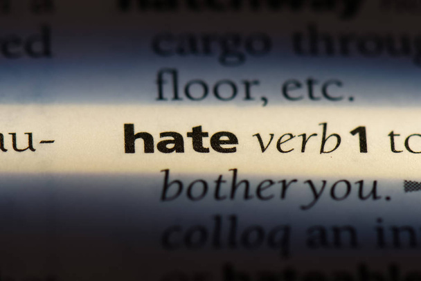 hate word in a dictionary. hate concept. - Photo, Image