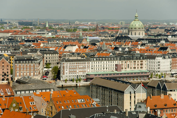 Luftaufnahme der Stadt Kopenhagen - Dänemark - Foto, Bild