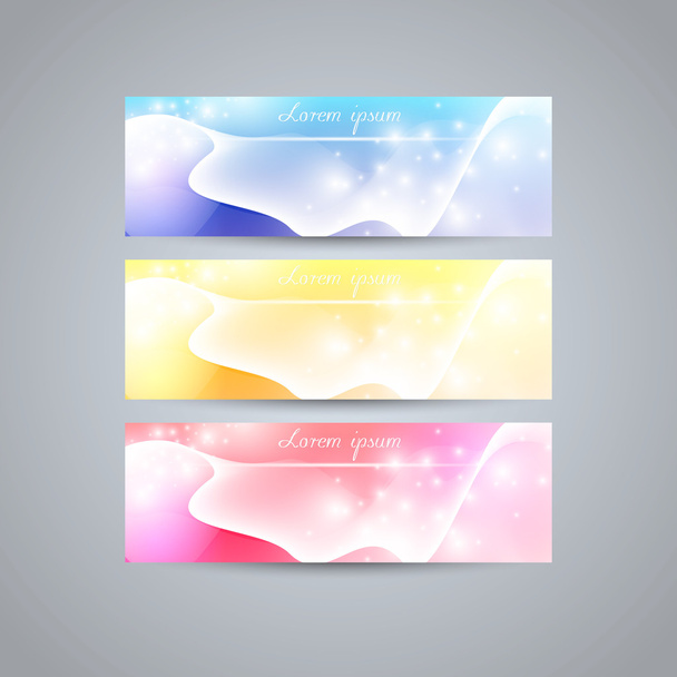 Stylized web banners, vector design - Vector, Image