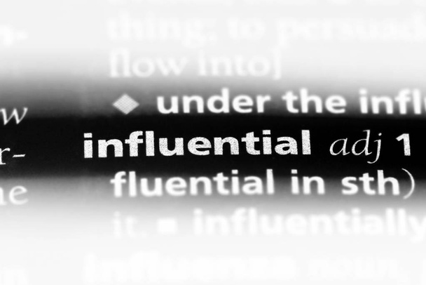 influential word in a dictionary. influential concept. - Photo, Image