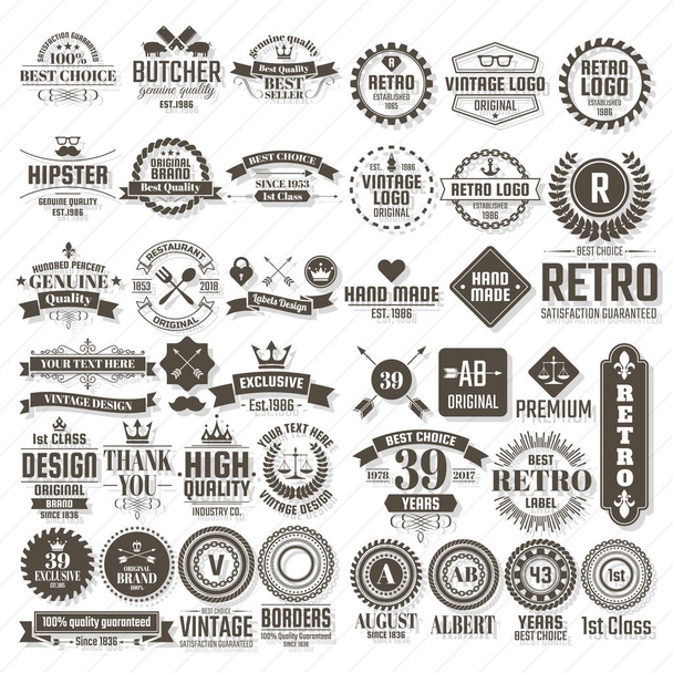Vintage Retro vektör Logo afiş, poster, afiş için - Vektör, Görsel