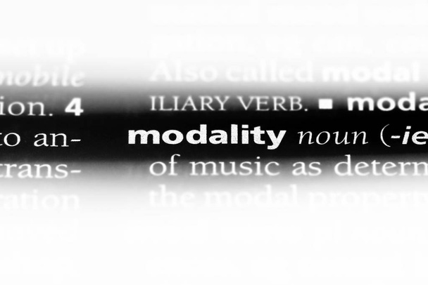 modalita slovo ve slovníku. modalita koncept. - Fotografie, Obrázek