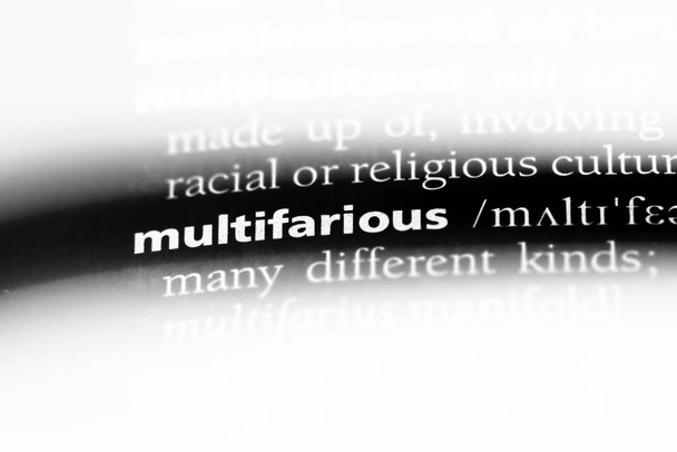 multifarious word in a dictionary. multifarious concept. - Photo, Image
